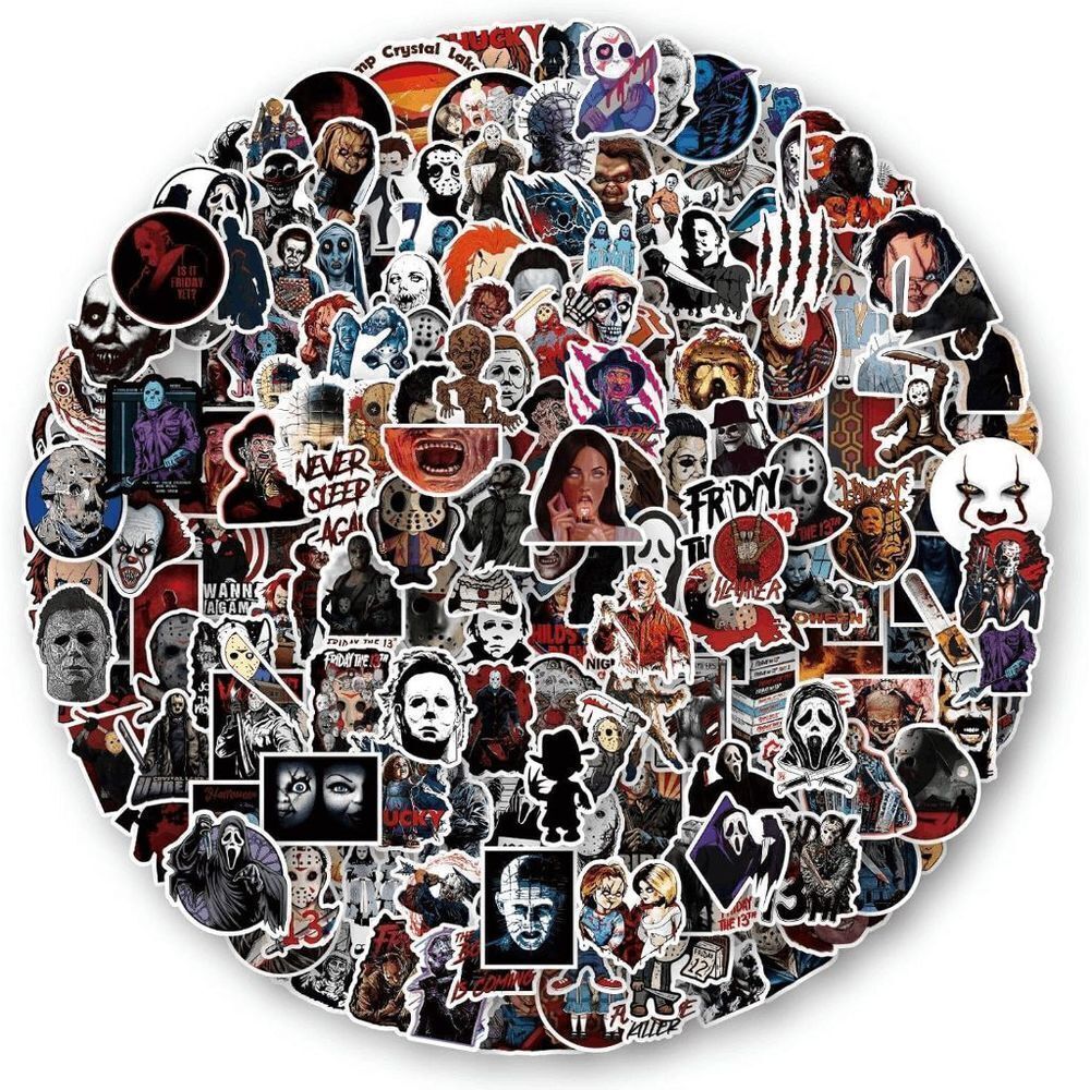 200 Pcs Horror Movie Stickers, Halloween Horror Stickers, Horror Gifts for Adult